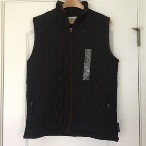Navy Quilted Adjustable Vest